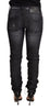Acht Elegant Low Waist Skinny Black Denim