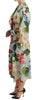 Dolce & Gabbana Elegant Floral Silk Trench Coat