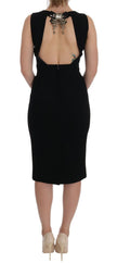 Dolce & Gabbana Elegant Crystal Sheath Knee-Length Dress