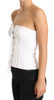 Dolce & Gabbana Elegant White Strapless Corset Top