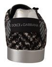 Dolce & Gabbana Silver Elegance Leather Sneakers