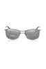 Frankie Morello Silver Metallic Men Sunglass
