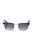 Frankie Morello Black Metallic Fiber Men Sunglass