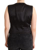 Dolce & Gabbana Elegant Black Sequined Sleeveless Vest Top