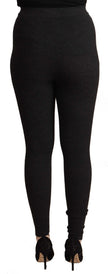 Dolce & Gabbana Elegant High-Waist Wool Tights Pants