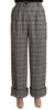 Dolce & Gabbana Elegant High Waist Straight Trousers In Grey