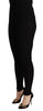 Dolce & Gabbana Black High Waist Cashmere Tights Pants