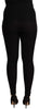Dolce & Gabbana Black High Waist Cashmere Tights Pants