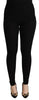 Dolce & Gabbana Black High Waist Cashmere Tights Pants