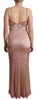 Dolce & Gabbana Elegant Pink Lace Maxi Bodycon Dress
