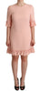 Dolce & Gabbana Ruffled Sleeve Sheath Dress in Pink