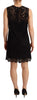 Dolce & Gabbana Elegant Floral Lace Sheath Dress in Black