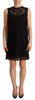 Dolce & Gabbana Elegant Floral Lace Sheath Dress in Black