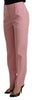 Dolce & Gabbana Elegant Pink High-Waisted Trousers