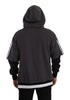 Dolce & Gabbana Elegant Hooded Black & Gray Pullover Sweatshirt