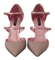 Dolce & Gabbana Pink Glitter High Heel Sandals