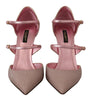 Dolce & Gabbana Pink Glitter High Heel Sandals