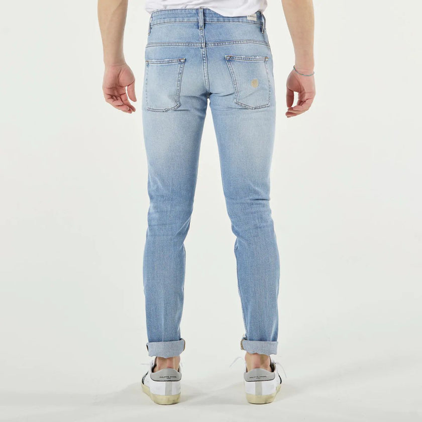 Don The Fuller Light Blue Cotton Men Jeans