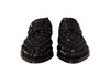 Dolce & Gabbana Elegant Gros Grain Lace-Up Jeweled Flats