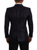 Dolce & Gabbana Elegant Dark Blue MARTINI Formal Blazer