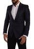 Dolce & Gabbana Elegant Dark Blue MARTINI Formal Blazer