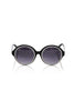 Frankie Morello Black Acetate Women Sunglass