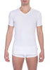Bikkembergs White Cotton Men's V-Neck T-Shirt