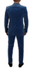 Dolce & Gabbana Elegant Velvet Blue Slim Fit Suit
