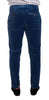 Dolce & Gabbana Elegant Velvet Blue Slim Fit Suit