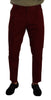 Dolce & Gabbana Elegant Dark Red Dress Chinos for Men