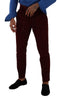 Dolce & Gabbana Elegant Bordeaux Velvet Dress Trousers