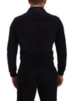 Dolce & Gabbana Elegant Blue Suede Short Jacket