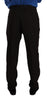 Dolce & Gabbana Elegant Brown Striped Wool Dress Pants