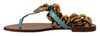 Dolce & Gabbana Chic Gladiator Flats with Heart Devotion Detail