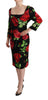 Dolce & Gabbana Elegant Floral Print Silk Sheath Dress