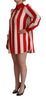 Dolce & Gabbana Elegant Striped Shirt Mini Dress