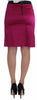 Dolce & Gabbana Elegant Pencil Skirt in Black and Pink