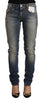 Acht Blue Washed Skinny Cotton Blend Jeans