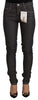 Acht Chic Mid Waist Skinny Black Jeans