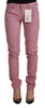 Acht Elegant Pink Slim Fit Denim Jeans