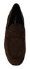 Dolce & Gabbana Elegant Brown Caiman Leather Loafers