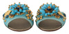 Dolce & Gabbana Exquisite Crystal-Embellished Exotic Leather Sandals