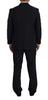 Domenico Tagliente Exquisite Blue Two-Piece Suit with Deconstructed Blazer