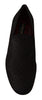 Dolce & Gabbana Black Floral Brocade Slippers