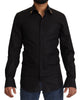 Dolce & Gabbana Elegant Slim Fit Black Cotton Dress Shirt