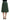 Dolce & Gabbana Metallic Green Pleated A-Line Midi Skirt
