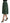 Dolce & Gabbana Metallic Green Pleated A-Line Midi Skirt