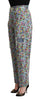 Dolce & Gabbana Floral High Waisted Tapered Denim Jeans