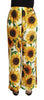 Dolce & Gabbana Elegant Sunflower Wide Leg Pants