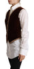 Dolce & Gabbana Elegant Bordeaux Velvet Sleeveless Top